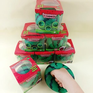 For Bestseller Large Squishy Rubber Watermelon Strawberry Squeeze Toys Realistic Fruit Stress-relief Balls Popping <b>Beads</b> - Product Image 4