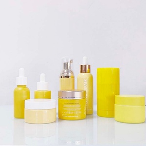 <b>Empty</b> Custom pink Frosted Hair Care Spray Glass Cosmetic Packaging Bottle and <b>Jars</b> Sets - Product Image 4