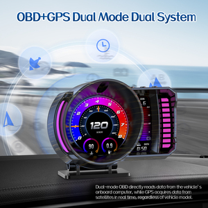 Velocímetro HUD para Parabrisas de Coche, Pantalla LCD TFT de 3.5 Pulgadas con Reloj de RPM, Monitor de Tiempo de Conducción, Temperatura del Agua, GPS - Product Image 2