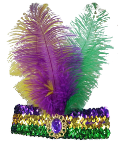 Coiffe en plumes d'autruche artisanale OEM pour fête de carnaval, style ethnique - Product Image 2