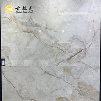 Carrelage en porcelaine Greige poli aspect marbre de luxe de haute qualité pour mur sol dosseret cuisine salle de bain douche escaliers