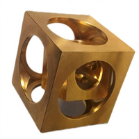 Droitier — gabarit en laiton de fraisage CNC, cube creux carré, avec votre design, 100 pièces