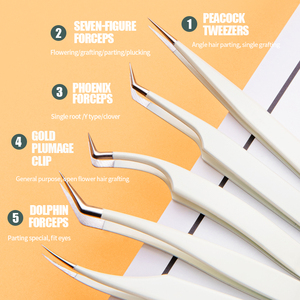 Aplicadores de Cílios em Aço Inoxidável Pinças para Cílios com Pintura e Decorações Pinças de Alta Qualidade - Product Image 4