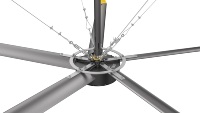 Ventilateur de plafond industriel HVLS avancé pour la réduction de la chaleur et la ventilation des bâtiments à haut plafond