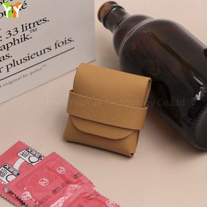 Estuche de Viaje Pequeño y Discreto para Guardar Condones, Bolsa de Cuero PU para Transportar Condones de Forma Privada - Product Image 5