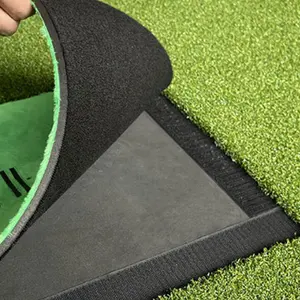 Dapat diganti Tee dalam ruangan Turf Golf memukul tikar latihan Golf Swing Mat