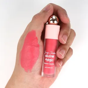 Rubor Líquido Vegano Cosmético para Mujer, Resistente al Agua, Etiqueta Privada Personalizada al por Mayor, Color Rosa Encantador - Product Image 1