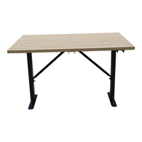 Table de pique-nique et banc en bois commerciaux d'extérieur ensemble de meubles de jardin table à manger aire de jeux extérieure table de café avec chaise