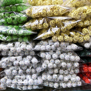 สร้อยข้อมือพลอยเทียมแบบทำมือลูกปัดมีรูร้อยลูกปัดลูกบอลเพชรหลาก<span class=keywords><strong>สี</strong></span> - Product Image 4