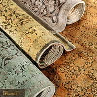 Tapis en polyester tissé LandScopeTech, style persan rétro, 8 mm, doux, agréable pour la peau, résistant à l'usure, anti-boulochage, rétractable