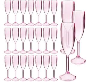 Light Blue Plastic Wine Glasses Shatterproof <b>Champagne</b> Flutes Unbreakable Acrylic Stemware for Outdoor Poolside Party Bulk - Product Image 1