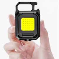 Mini lampe torche porte-clés avec logo personnalisé, faible MOQ, grand faisceau lumineux, lampe de travail magnétique, lampe de secours extérieure, lampe torche porte-clés rechargeable