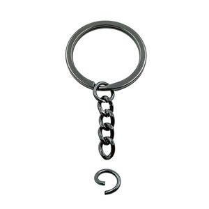 Anneaux plats fendus en acier de 30 mm argentés/dorés/noirs/bronze pour porte-clés, loisirs créatifs, fabrication de porte-clés - Product Image 4