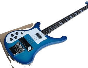 Bajo Eléctrico para Zurdos Flyoung Factory Azul/Cereza Sunburst de 4 Cuerdas Hecho a Medida - Product Image 1