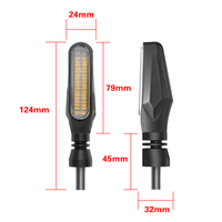 Clignotant de moto à LED dynamique 36 SMD, lampe d'avertissement DC12V 1.2W, lumière de sécurité universelle avant pour rénovation et mise à niveau