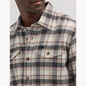 Camisas de franela a cuadros neutros forradas acolchadas gruesas altas y grandes a rayas vintage actuación familiar de talla grande franela acolchada elástica - Product Image 3