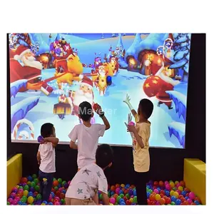 Çocuklar oyun parkı artırılmış gerçeklik makineleri için sıcak satış kapalı projeksiyon ekran duvar interaktif projeksiyon