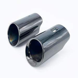 Silenciador de escape doble de fibra de carbono y titanio para coche, puntas de escape personalizadas, original - Product Image 4