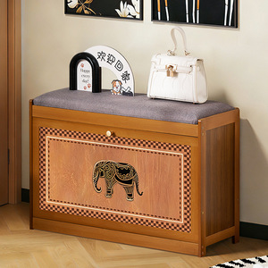 Simple entryway shoe changing <b>stool</b>, easy-to-use shoe cabinet, shoe rack, and <b>stool</b> all in one storage solution for home or - Product Image 4