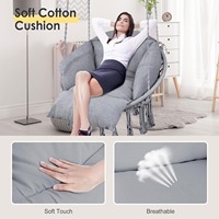 Fauteuil suspendu moderne d'extérieur en corde, robuste, pliable, léger, personnalisable, vente en gros