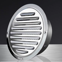 Système de CVC, grille d'aération murale extérieure ronde en acier inoxydable et protection contre la pluie avec grille de protection