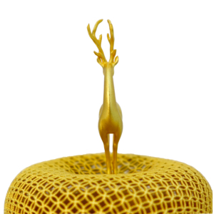 تمثال منحوت قرن الوعل مصنوع يدويًا أنيق على شكل غزال حرف معدنية للمنزل رف مكتب غابة الحياة البرية موضوع زينة حديد - Product Image 4