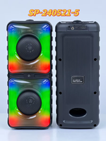 Altavoz de Karaoke, Altavoces Grandes para Fiestas al Aire Libre, Altavoz Bluetooth Dual de 4 Pulgadas con Micrófono para KTV Familiar