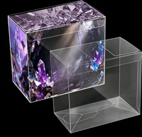 Boîte ETB, étui protecteur transparent écologique, design pliable, acétate de vinyle, matériau PET, matériaux recyclés, taille personnalisée, bougie