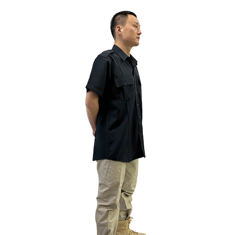 High Quality Custom Design Top Sell Uniform Workwear Black Security Uniforms Shirts