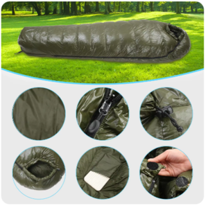 <span class=keywords><strong>Saco</strong></span> <span class=keywords><strong>de</strong></span> <span class=keywords><strong>dormir</strong></span> <span class=keywords><strong>de</strong></span> plumón <span class=keywords><strong>de</strong></span> pato blanco 95% para exteriores, <span class=keywords><strong>ultraligero</strong></span>, impermeable, transpirable, <span class=keywords><strong>de</strong></span> viaje, cálido, para senderismo, Camping, verde militar - Product Image 2