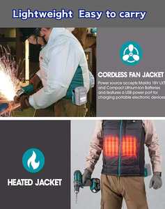 Adaptateur de batterie pour Makita USB et chargeur de type C Adaptateur de batterie total pour chargeur de téléphone Charge rapide Remplacement pour Makita 18V - Product Image 4