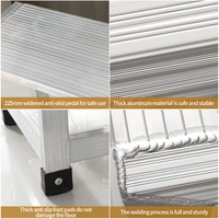 Échelle industrielle en alliage d'aluminium, capacité 300 kg, haute résistance, portable, pour entrepôt, supermarché, cuisine, escalier extérieur
