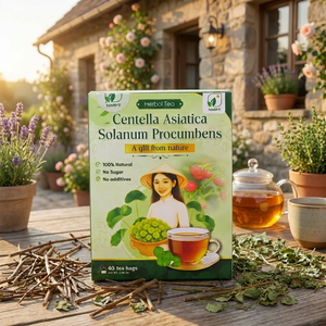 Premium Centella Asiatica Solanum Procumbens Herbal Tea - Stroke Recovery Support (40 Bags) - Product Image 1