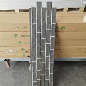 Piedra de PU de Cultura de piedra pizarra de <span class=keywords><strong>ladrillo</strong></span> de roca falsa resistente al fuego impermeable para decoración de interiores - Product Image 3