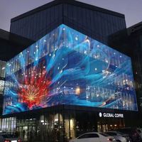 Affiche numérique LED couleur pleine, la plus légère et la plus fine pour intérieur, film adhésif transparent souple pour vitrine P25, publicité murale