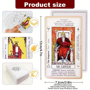 Baraja de <span class=keywords><strong>tarot</strong></span> clásica Rider Waite para principiantes con guía y significados en las cartas - Product Image 4