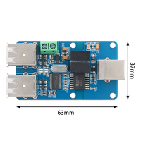 Isolator USB empat saluran, papan pelindung kopling modul isolasi HUB USB ADUM3160
