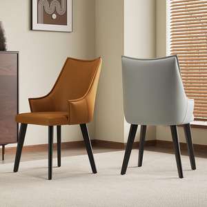 Chaise de salle à manger moderne contemporaine fer Art Simple italien nordique luxe dossier pour la maison négociation maquillage fer Art tabouret - Product Image 3