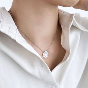 เครื่องประดับแฟชั่น Dylam Daily Wear ทอง 14K ชุบโรเดียม เงินแท้ 925 ประดับเพชรซีกอน 5A จี้ทรงกลม สร้อยคอ งานจิวเวลรี่ชั้นดี - Product Image 5