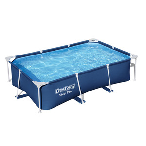 <span class=keywords><strong>Bestway</strong></span> 56403 <span class=keywords><strong>Pataugeoire</strong></span> rectangulaire en acier à cadre métallique 2.59m x 1.70m x 61cm <span class=keywords><strong>Pataugeoire</strong></span> pour enfants en PVC au sol - Product Image 3