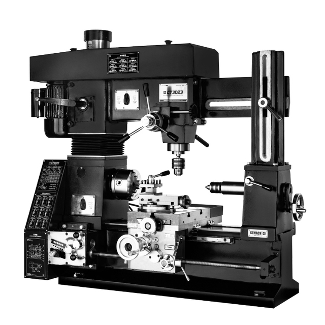 CT3023 Factory Price 3-in-1 Combo Multi-functional Metal Lathe Machine Milling Drilling Horizontal Motor Pump Gear Bearing