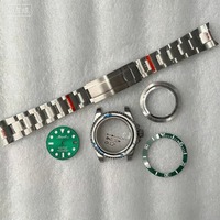 Kit d'assemblage de montre en acier inoxydable NH35/NH36 avec logo S, accessoires de boîtier de 40 mm, kit complet de rétrofit, Chine