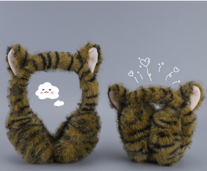 Couvre-oreilles pliables à imprimé chat mignon pour femmes et filles, chauffe-oreilles d'hiver en peluche douce, couvre-oreilles portables pour la protection contre le froid - Product Image 4