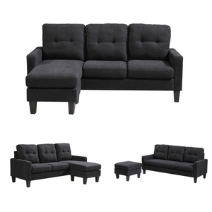 Divano Moderno a L in Tessuto, <span class=keywords><strong>Design</strong></span> Salvaspazio per Hotel e Soggiorno Domestico - Product Image 1