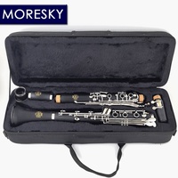 Boehm System G Tune Clarinet Customized Silver Plated Keys Hard Rubber Body 18-Key MORESKY E901 Woodwind Instrument