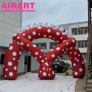 Arco rojo inflable personalizado de fábrica para decoración de escenario y arco de Globo Rojo inflable de gran venta - Product Image 6