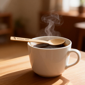 일회용 고급 대나무 밥주걱 일반 사이즈 중국 전통 대나무 숟가락 건강식당용 - Product Image 5