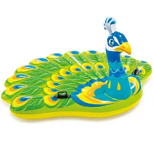 Toptan dev yüzen yetişkinler-Su eğlence havuzu oyuncaklar yüzen yetişkinler yüzen sandalye tavuskuşu şekli dev şişme havuz yüzen