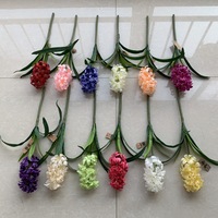 Fleurs décoratives artificielles en forme de grappe unique pour plafond de salle de mariage, allée centrale et table de bouquet