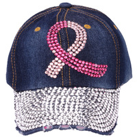 Chapeaux de mode de sensibilisation au cancer avec ruban rose approprié pour les affaires